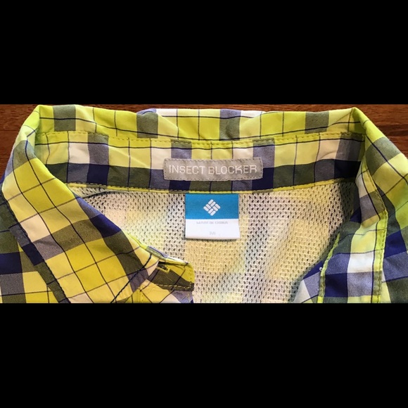 Women’s blue & yellow ~COLUMBIA shirt/ size M - Picture 5 of 8